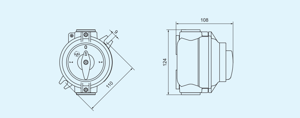 Взрывозащищенный выключатель освещения CN300